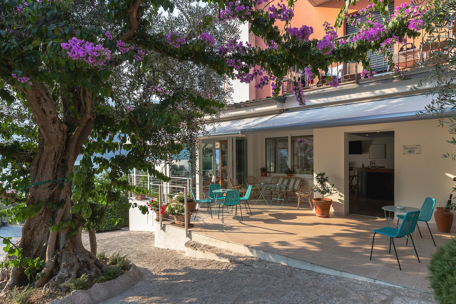 Terrasse mit Seeblick Hotel Malcesine Gardasee
